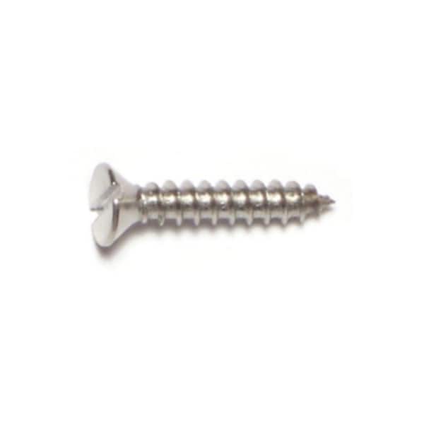 Midwest Fastener Sheet Metal Screw, #6 x 3/4 in, 18-8 Stainless Steel Flat Head Slotted Drive, 30 PK 62401 - main